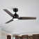 Modern 48" Ceiling Fan with Light and 3 Blades