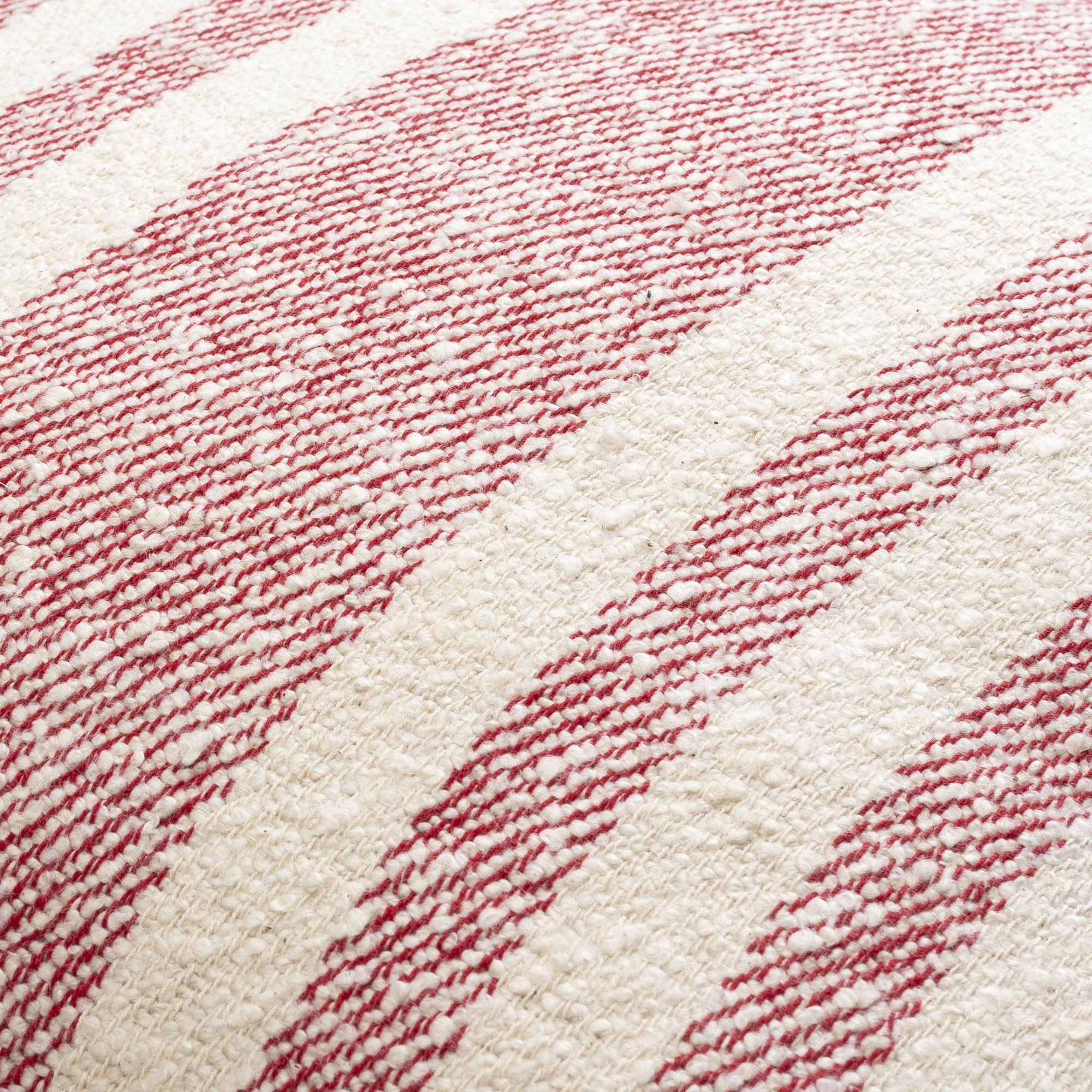 Sorden Striped Cotton Throw Pillow, Pillow Cover Only - No Insert, 22" x 22", Coral
