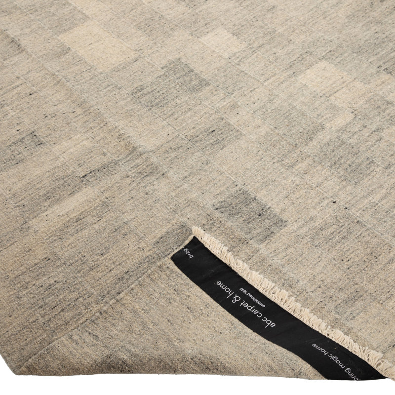 Gray Flatweave Wool Rug - 8' x 10'