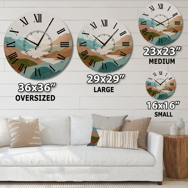 Horloge murale Mid-Century, Surdimensionné