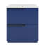 Meuble-lavabo autoportant de 30 po avec lavabo en céramique et tiroirs à extension complète-121708395