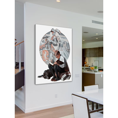 « age of amour » par norman rockwell, reproduction d’art sur toile tendue