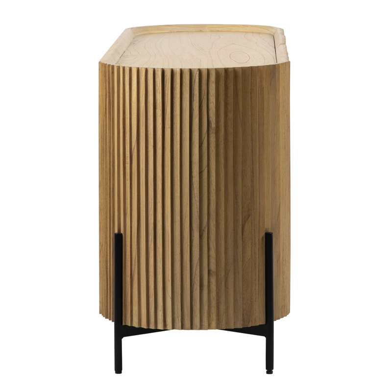 Tala 59" Wide Mindi Wood Sideboard, Natural