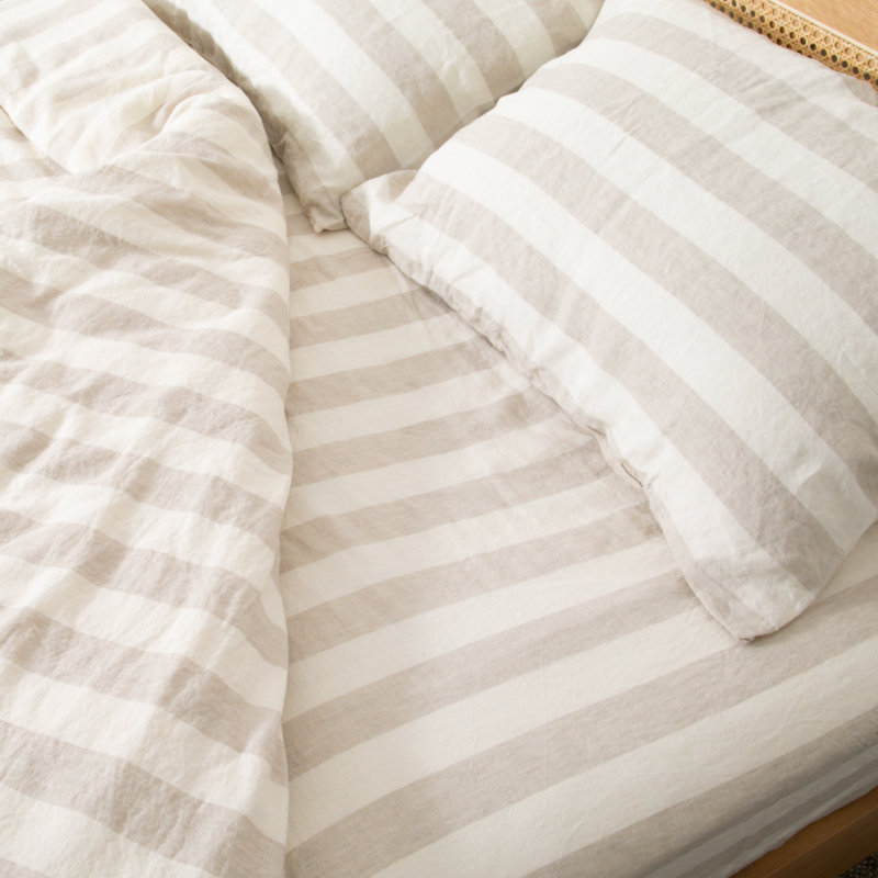 100% Linen Machine Woven Fitted Sheet, Super King (6')