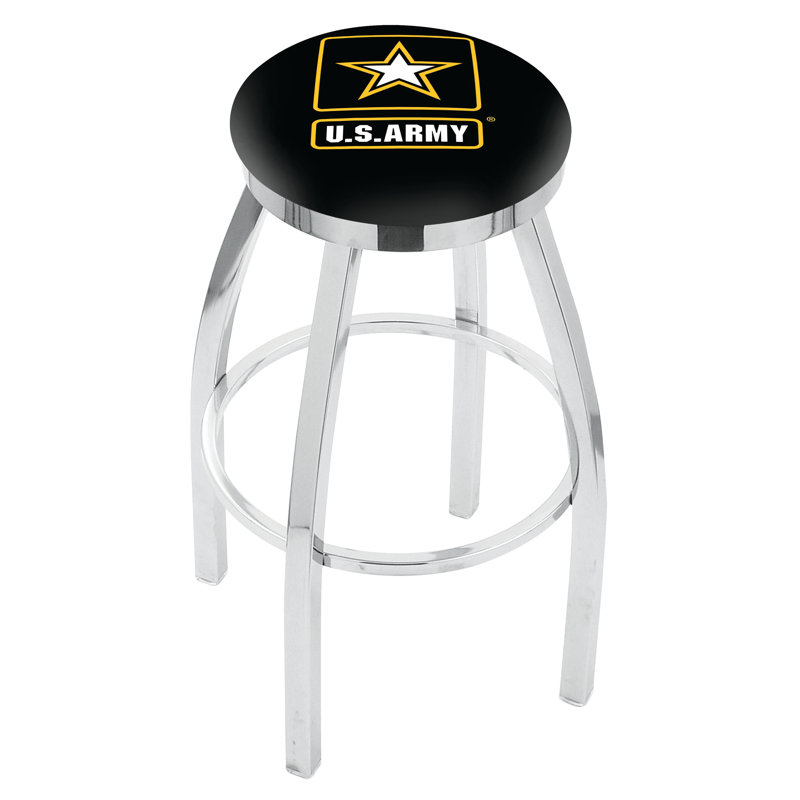 Tabouret tournant 36", Armée, Chrome