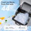 Machine à glaçons en acier inoxydable 44 LBS avec autonettoyant, minuterie 24H, réservoir d'eau 3 QT - Portable pour la maison, la cuisine, le bureau, le camping, le camping-car, le bar
