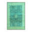 Tapis bleu abstrait en chenille tissée à la machine-479703750