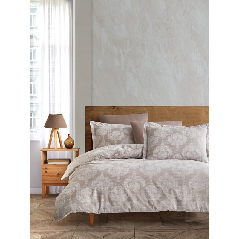 Premium 100% Cotton Ranforce Single Quilt Cover Set, Brown | Duvet Cover: 55.1 x 78.7 inches, Pillowcase: 23.6 x 23.6 inches | Machine Washable at 104°F, Pigment Printing | Soft, Durable Bedding for Cozy Sleep
