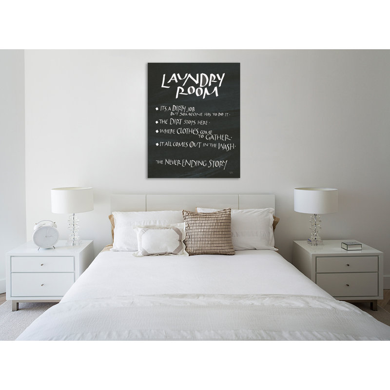 «Laundry Room Sayings», toile tendue par Chris Paschke, H 15 po x l 12 po x P 1,5 po