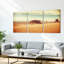 Paysage désertique sur toile tendue, ensemble de 3-1111840003