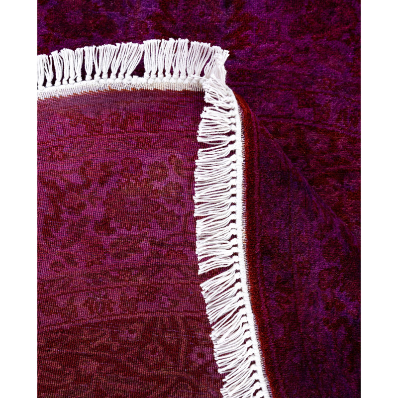 Overdyed One-of-a-Kind 4' 1" X 4' 1" Hand Knotted Area Rug