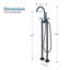 Robinet de baignoire romaine à poignée double Gnosall-81987391