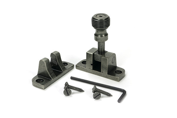 Beehive Brighton Fastener (Radiused), Pewter Patina