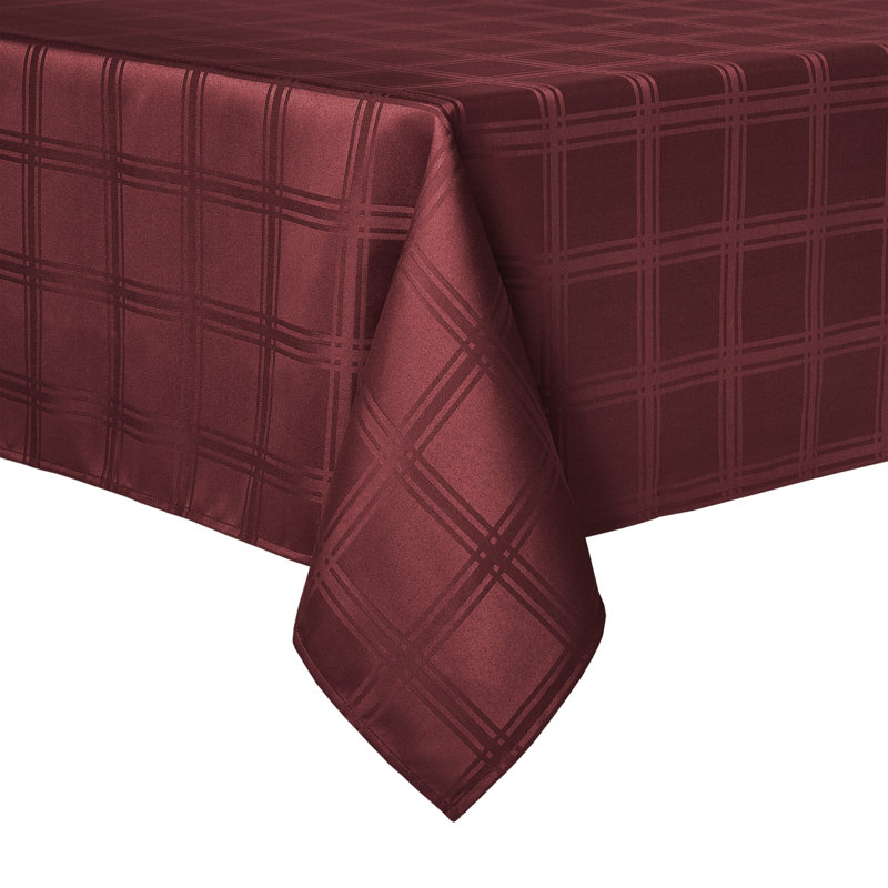 Mastin Plaid Tablecloth, Gray, 160" x 60"