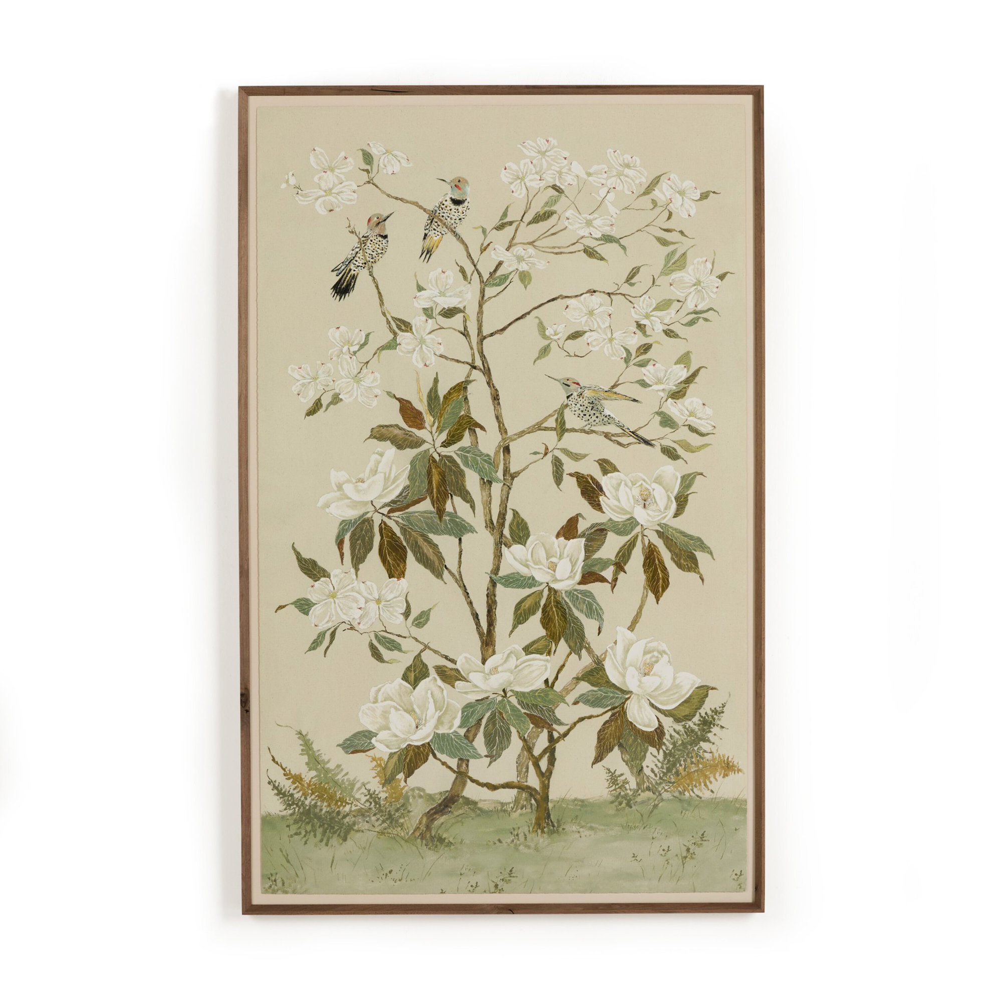 Tan Chinoiserie by Laurel-Dawn Latshaw, 40" H x 26" W