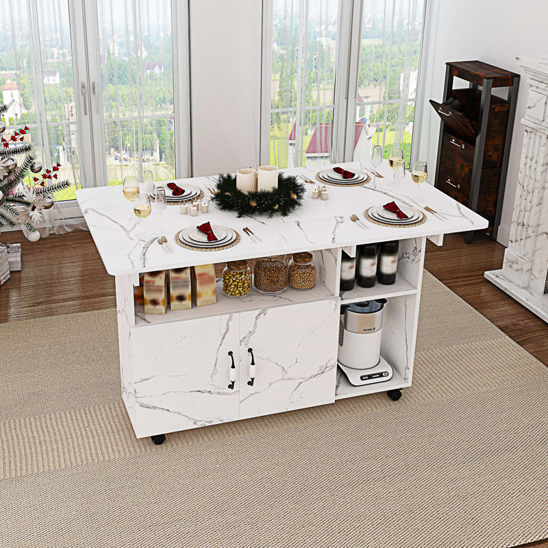 Table pliante multifonctionnelle avec tablettes et roulettes de rangement, bureau compact