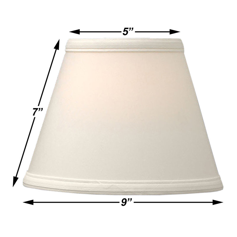 Abat-jour empire en lin beige clair H 6,75 "x l 9"