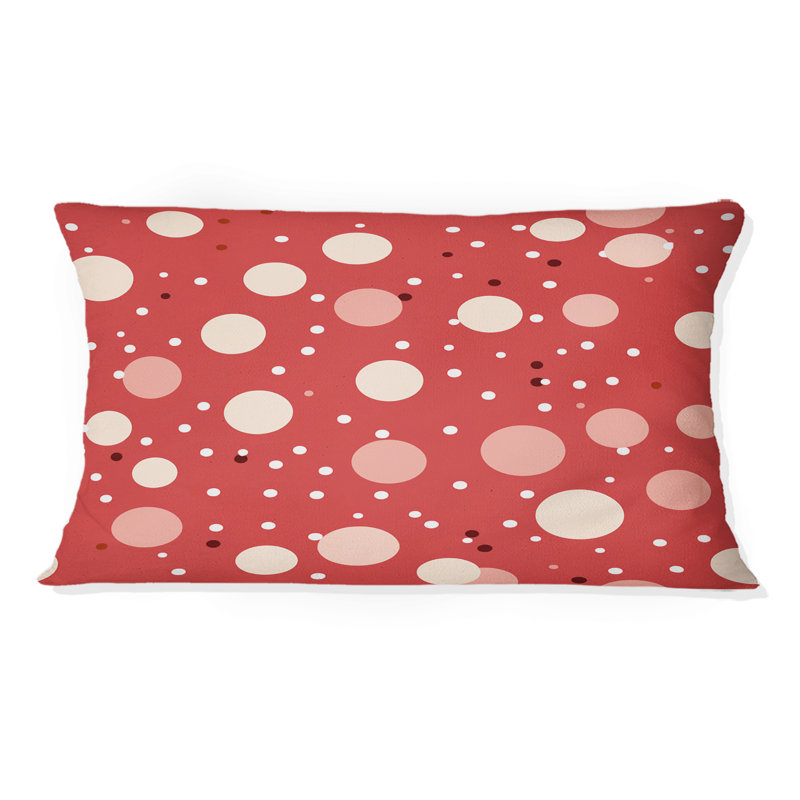 Playful Polka Dots III - Coussin en polyester à pois