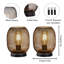 Lampe de table d'extérieur à piles 6,7 po (forme d'œuf)