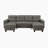 Neroni 102" Modern & Contemporary Square Arms Boucle Sectional with 2 Chaises - Boucle Sectional, Integrated Pull-Out Sleeper, Dual Hidden Storage-759244854