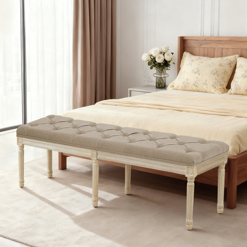 Boswick Bench, Light Brown, 57.7"