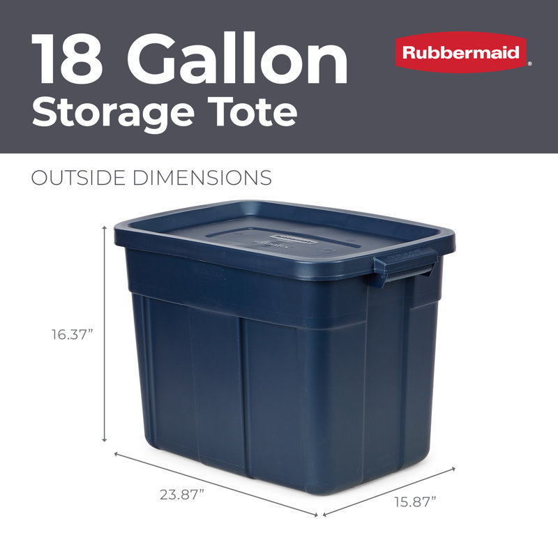 Rubbermaid 6 Piece Roughneck Storage Totes with Lids Set
