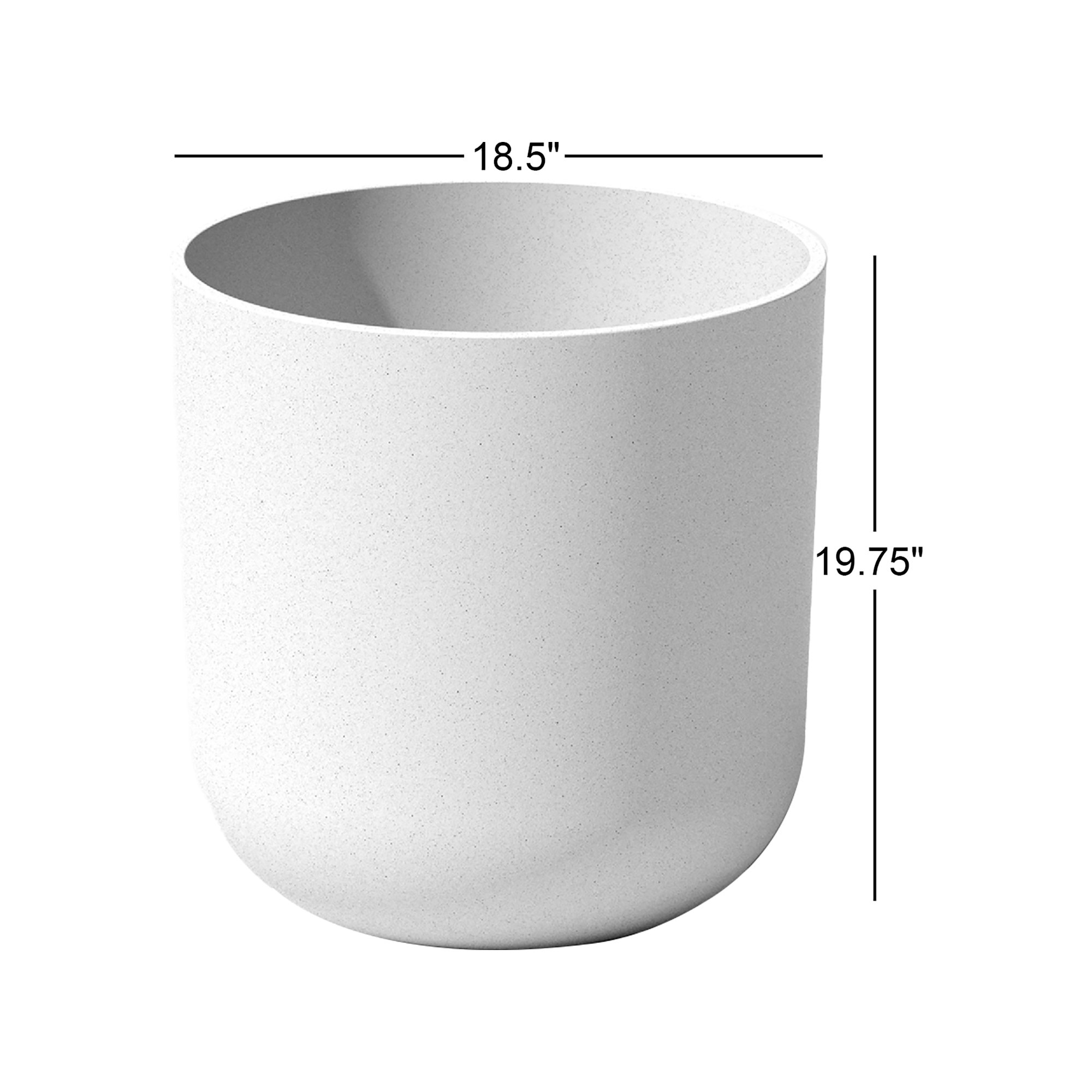 Pure Series Planter, 2, 19.75" H x 18.5" W x 18.5" D, White