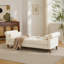Banquette rembourrée moderne avec accoudoirs et rangement