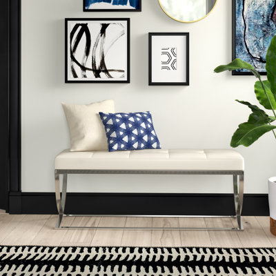 Addien Faux Leather Upholstered Bench