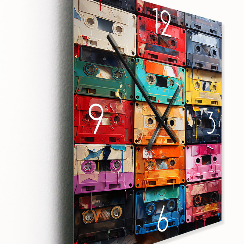 Horloge murale surdimensionnée Secrets II - Cassette, Petit