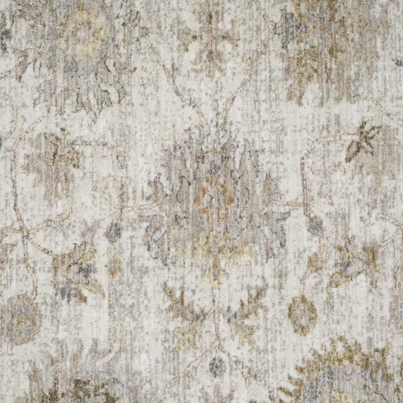 Tapis intérieur anthracite tissé en filigrane crème / brun Anthonyson, 10 pi x 14 pi