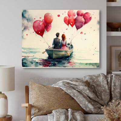 Couple d'amoureux qui passe du temps à l'extérieur I - Peinture sur toile
