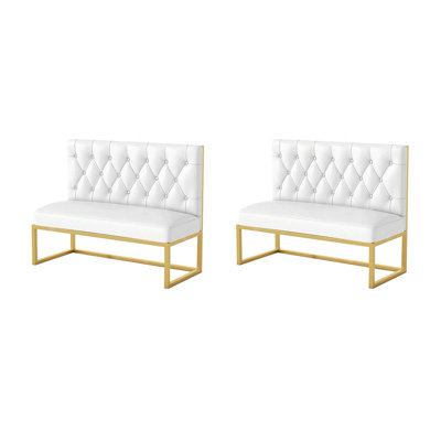 Faux Leather Upholstered Bench