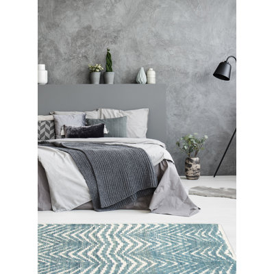 Tapis bleu sarcelle Tangier 2 pi 11 po x 4 pi 11 po