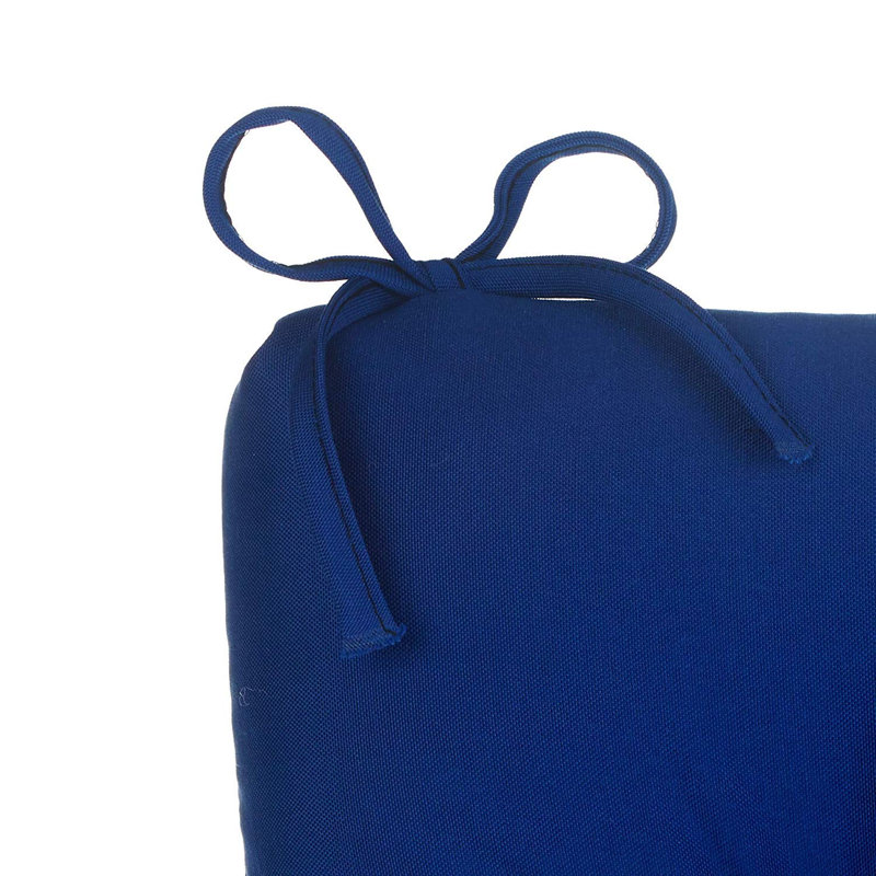 Coutney Red Barrel Studio® Indoor And Outdoor Patio Chair Cushions, 19X18 Inches, Set of 2, Marine Blue