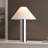 Cheri 20.5 Inch Chrome/White Metal Table Lamp-1473850829