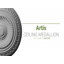 Médaillon de plafond Endurathane Artis, DE 15 3/4 po x P 1 3/8 po (convient aux auvents jusqu'à 6 7/8 po), fini craquelé de bière racinaire peint à la main-27784679