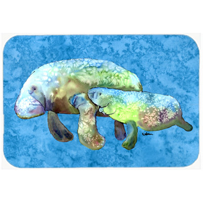 Caroline's Treasures Manatee Glass Cutting Board
