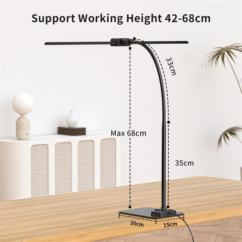 Metal Piano Lamp, Black