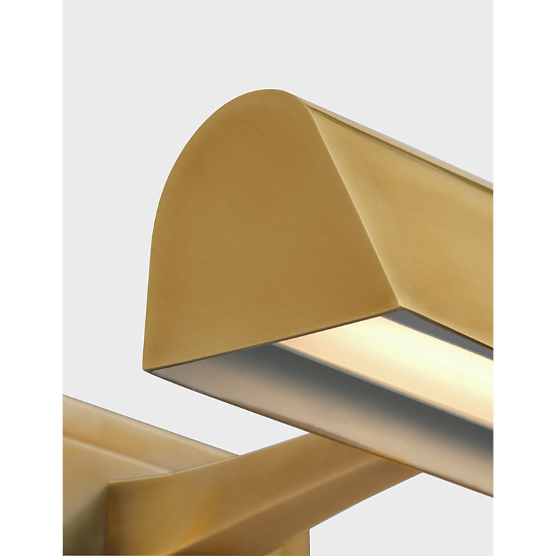 Aerin Dimmable LED Wall Mount Picture Light, Hand-Rubbed Antique Brass