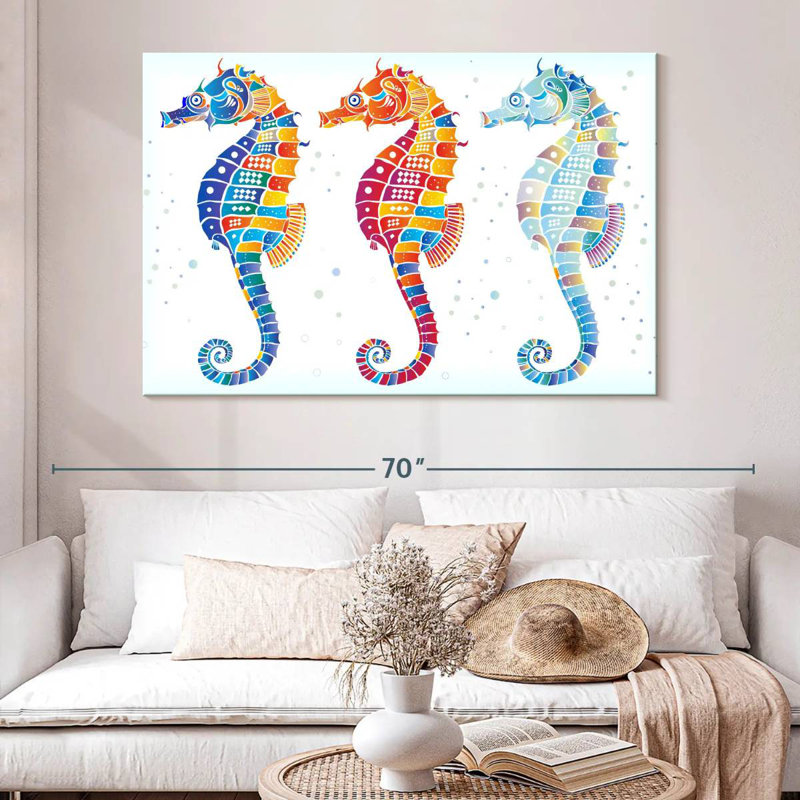 Brampt Seahorses Trio, 34" H x 51" W