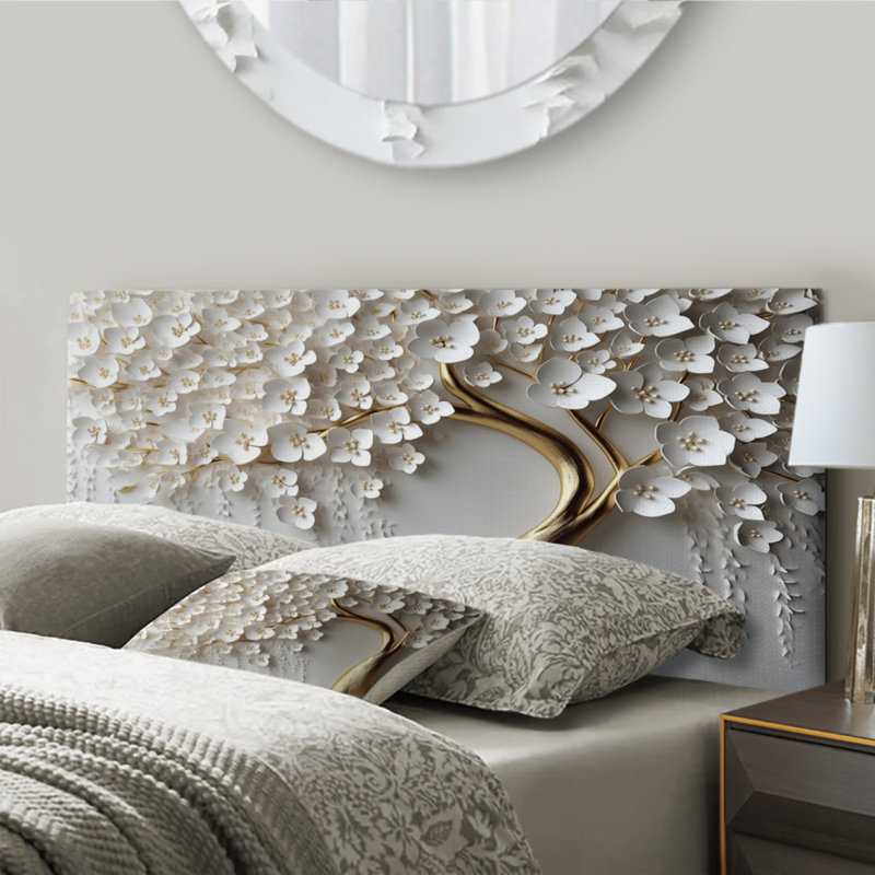 Tête de lit en tissu d'ameublement himari, Grand