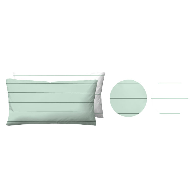 Mix & Match 100% Cotton Pillow Case, 40 x 80cm, Mint