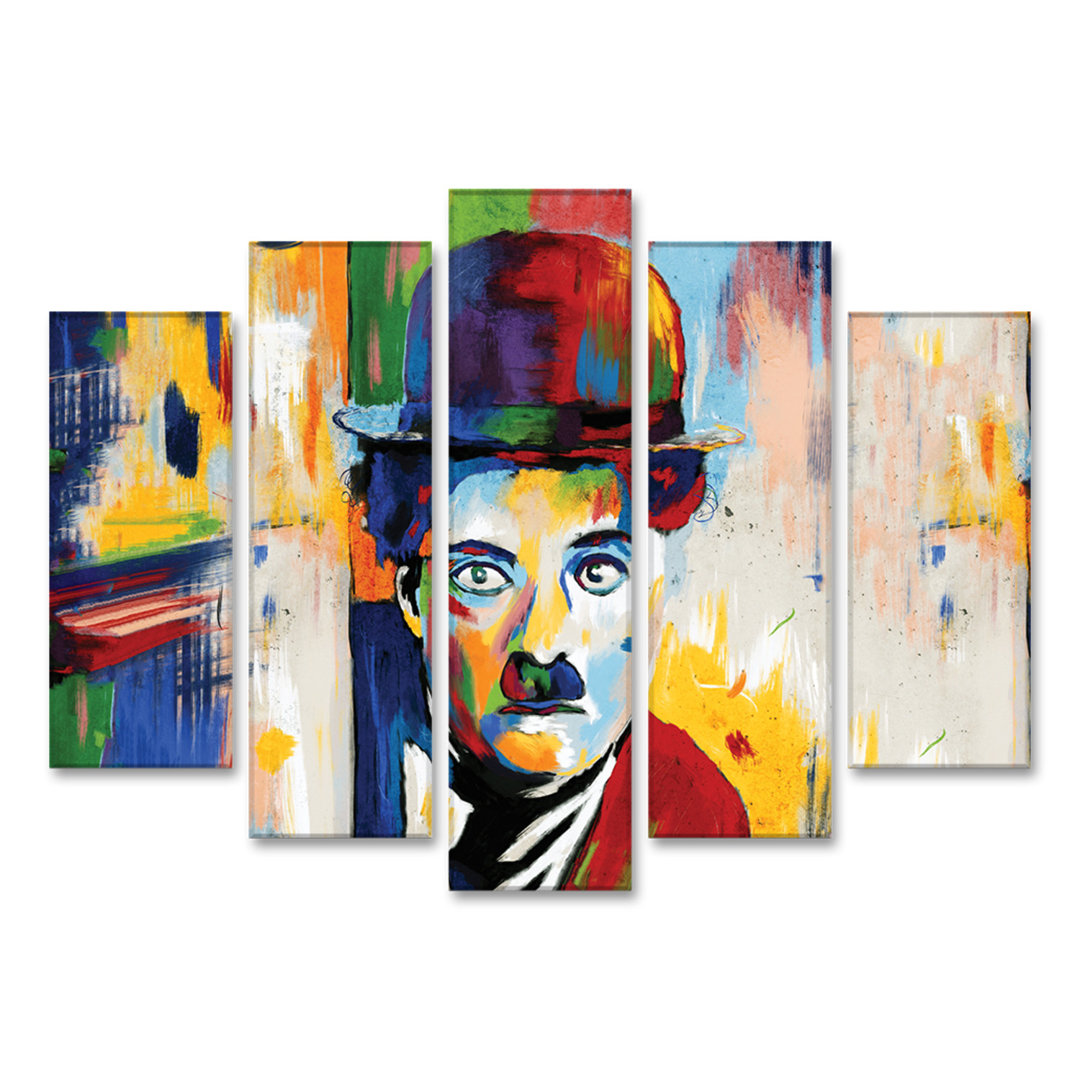 5-tlg. Kunstdruck-Set Charlie Chaplin von Giallobus