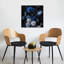 Art mural paysage floral bleu foncé-755574051