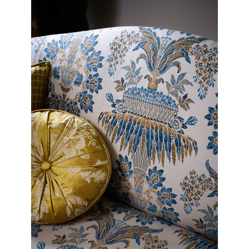 Suffolk Long Gallery Brocade Fabric, Teal/Gold
