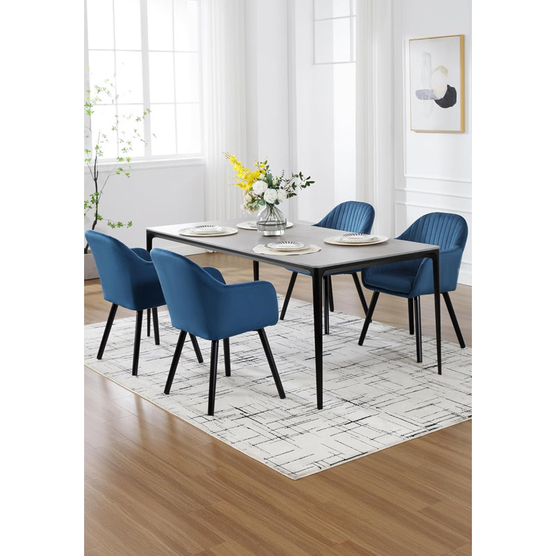 Deana Upholstered Dining Chair, Blue