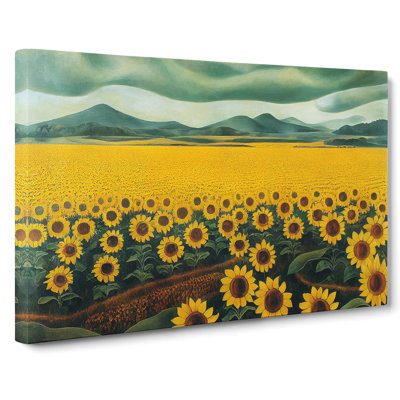 Special Sunflower Field - Wrapped Canvas