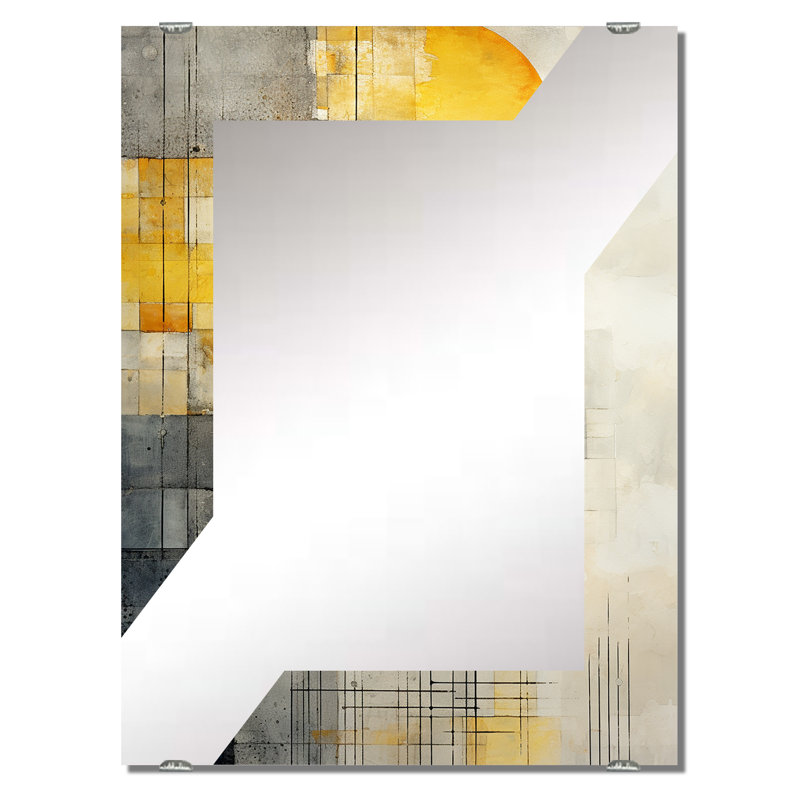 Parkin - Miroir mural décoratif à collage abstrait MIR136030, 32 po x 24 po