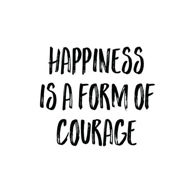 Happiness Courage - Wrapped Canvas Print